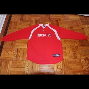 Adidas Houston Rockets warmup shirt.